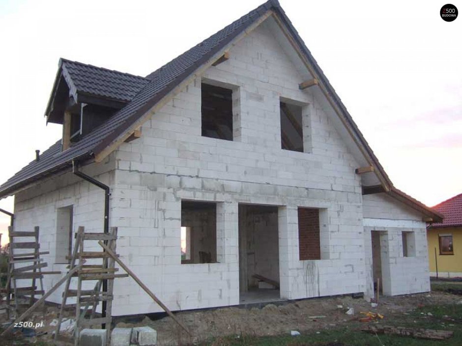 Дом 8 на 12 с мансардой из газобетона