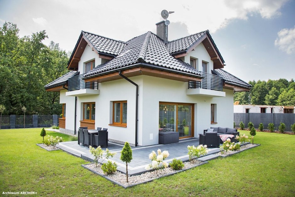 Красивый дом из газобетона