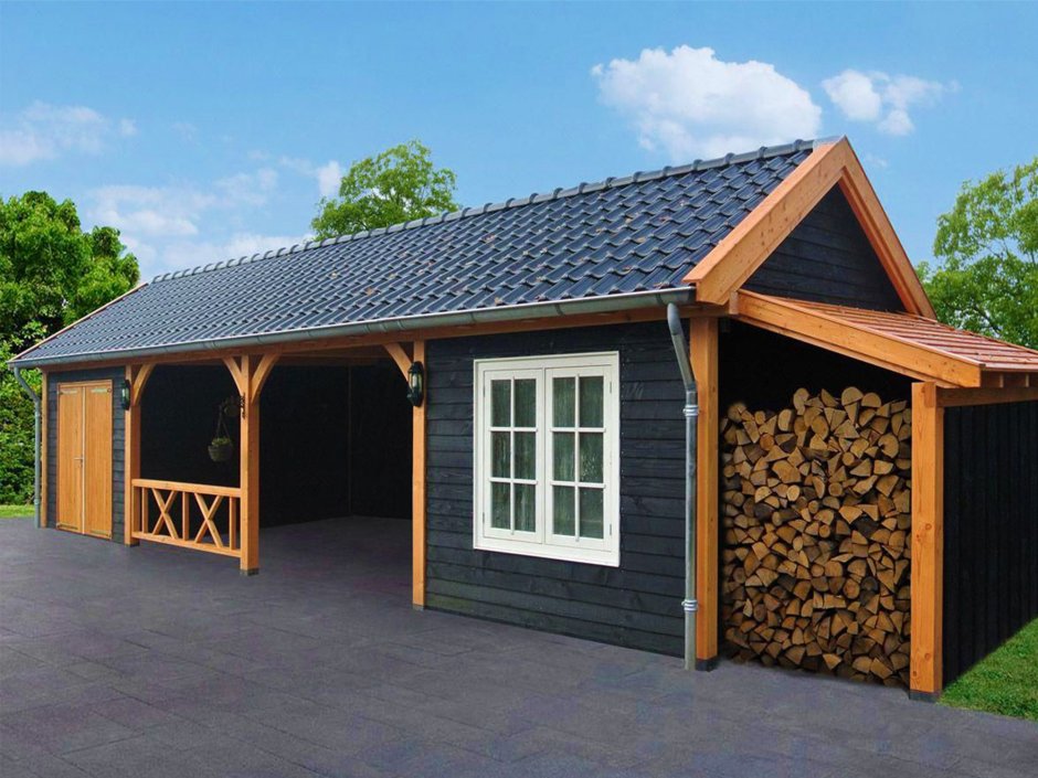 Баня с дровником под одной крышей проекты