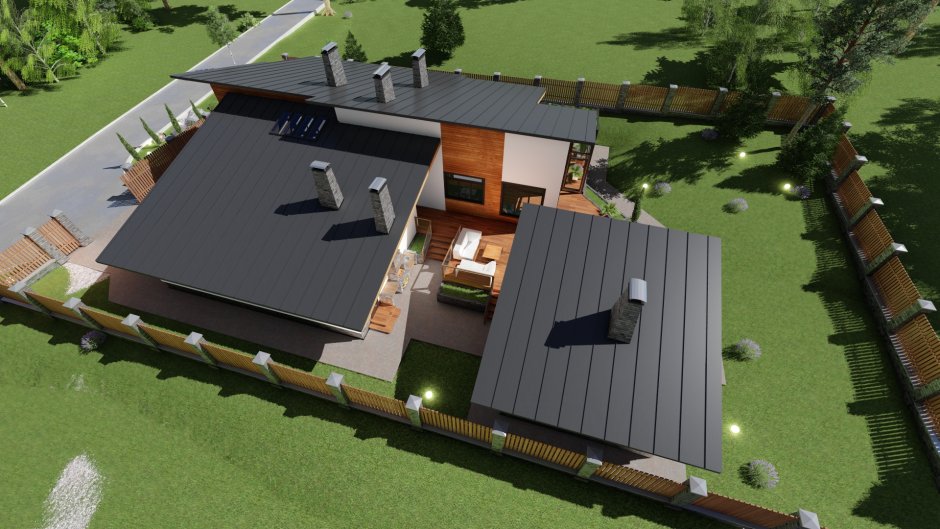 Дом с гаражом и баней