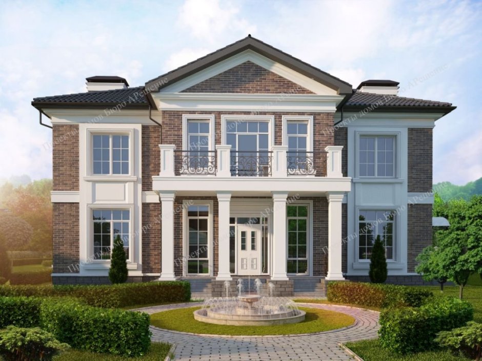 Фасады двухэтажных домов