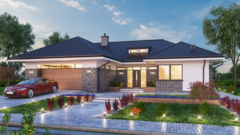 Одноэтажный дом 200 м2