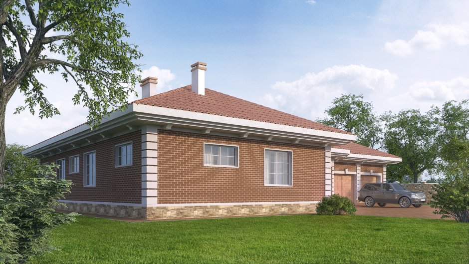 Одноэтажный дом Бавария кирпич