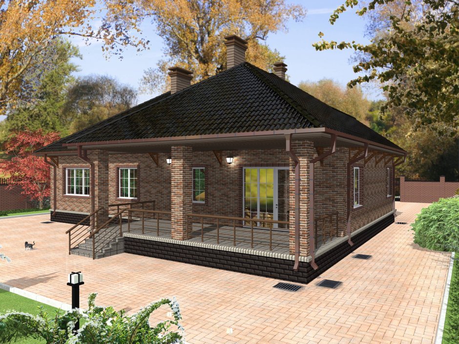 Дом-баня 100кв проекты одноэтажные с террасой