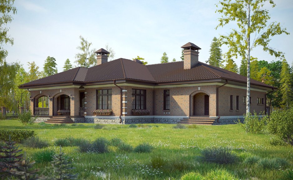 Одноэтажный дом 300 м2