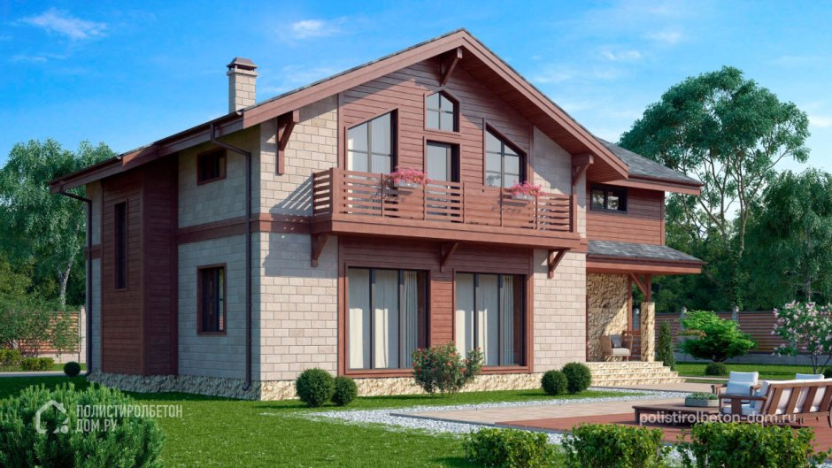 Дом Шале из кирпича