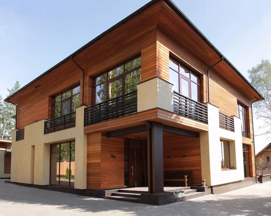 Фасад из планкена