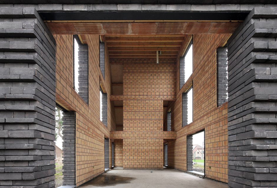 Клинкерный кирпич и дерево