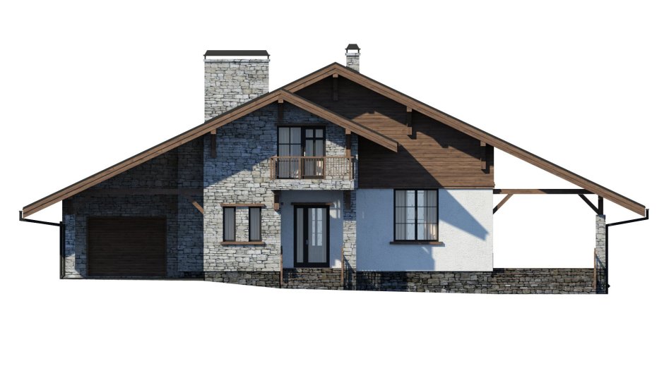 Одноэтажный Шале из газобетона проекты