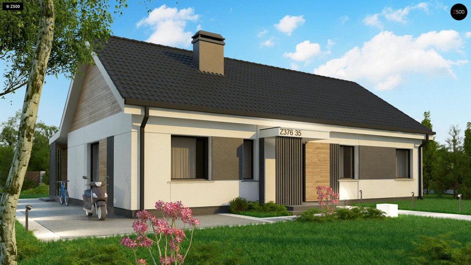 Z500 проекты одноэтажных с террасой