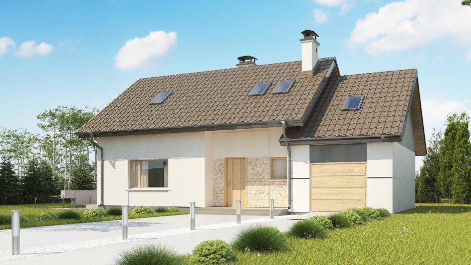 Z500 проекты одноэтажных домов с мансардой