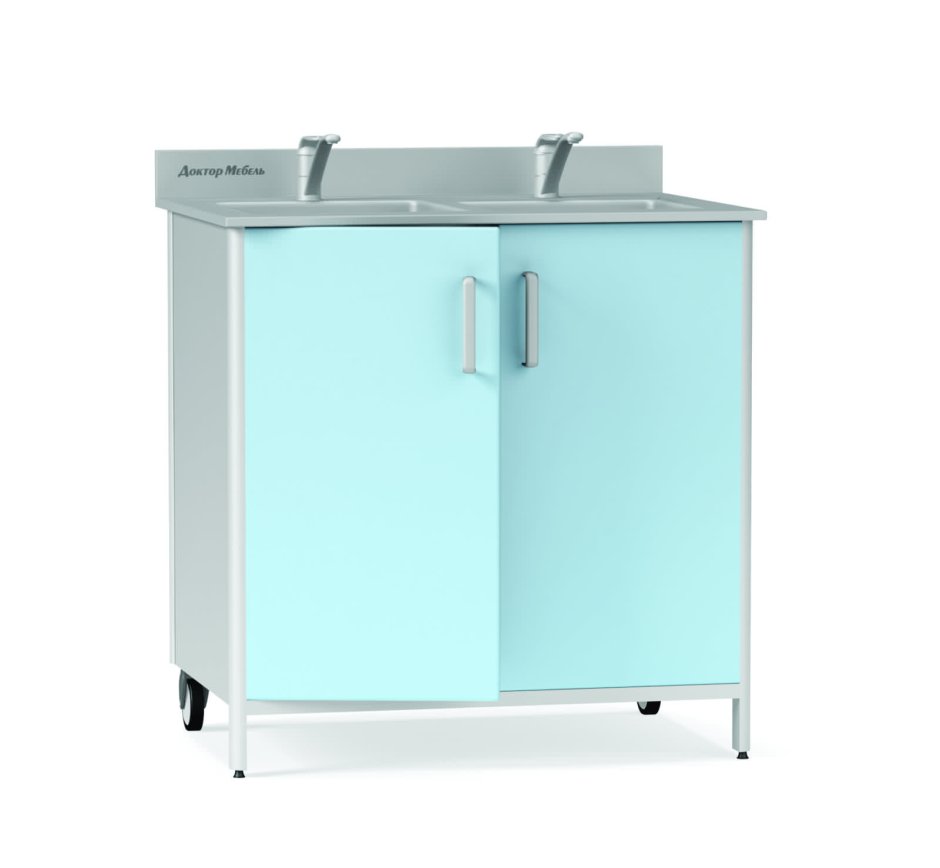 Стол-тумба с двойной мойкой 900*600*850 СТМ-2