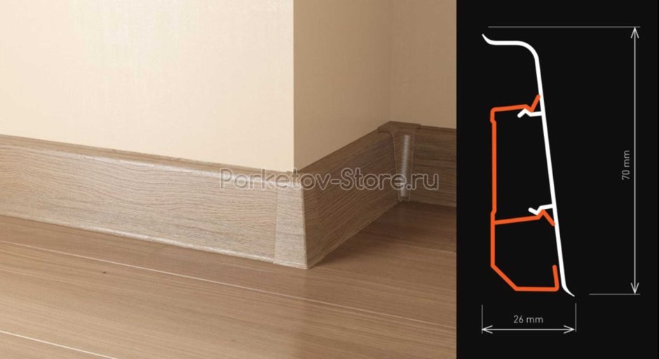 Лента плинтус самоклеющийся 10м 106