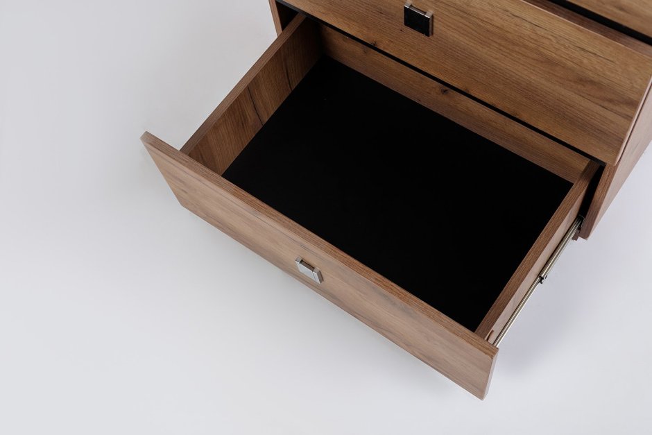 Стенка дуб крафт табачный графит серый