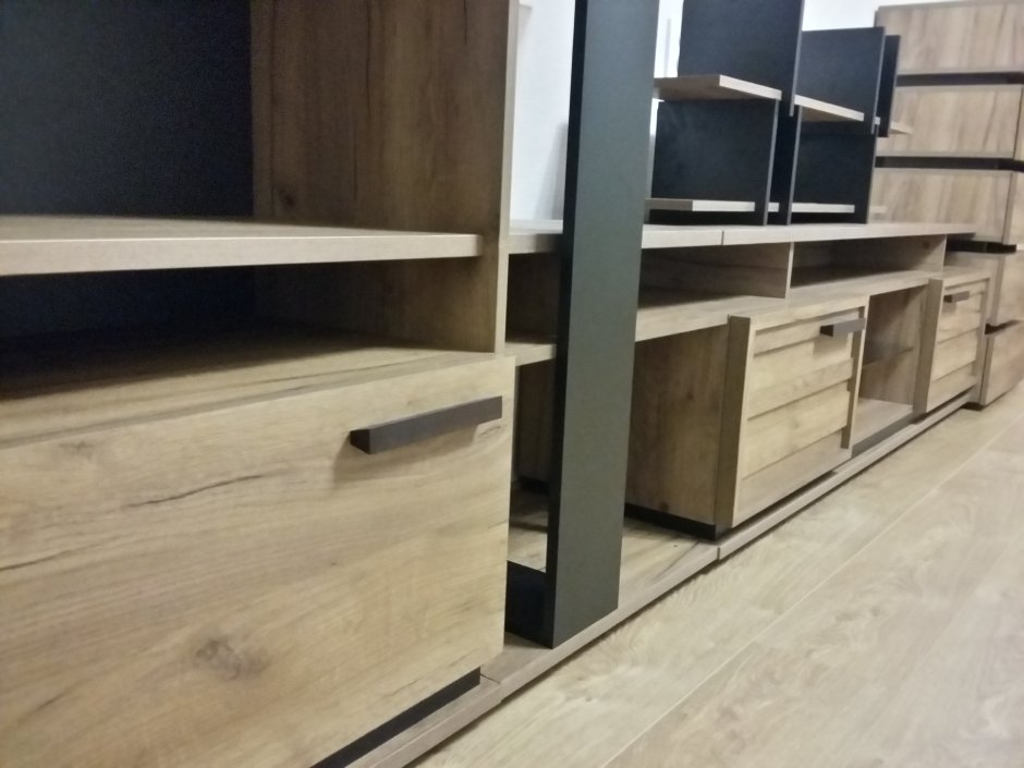 ТВ-тумба сплит 140 крафт табачный, серый графит