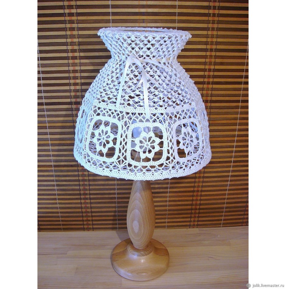 Вязаный абажур
