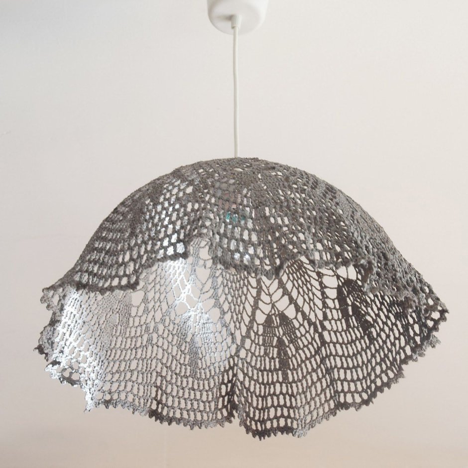 Абажур из вязаных салфеток