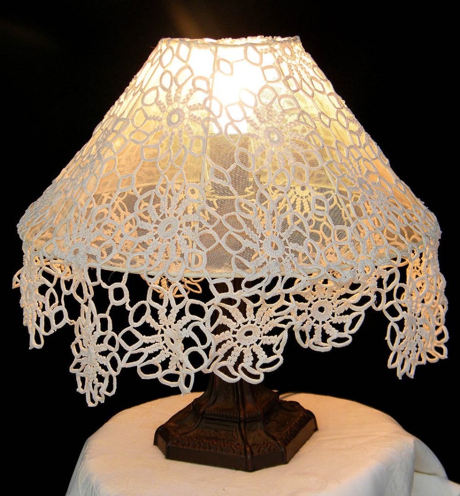 Вязаные абажуры крючком со схемами