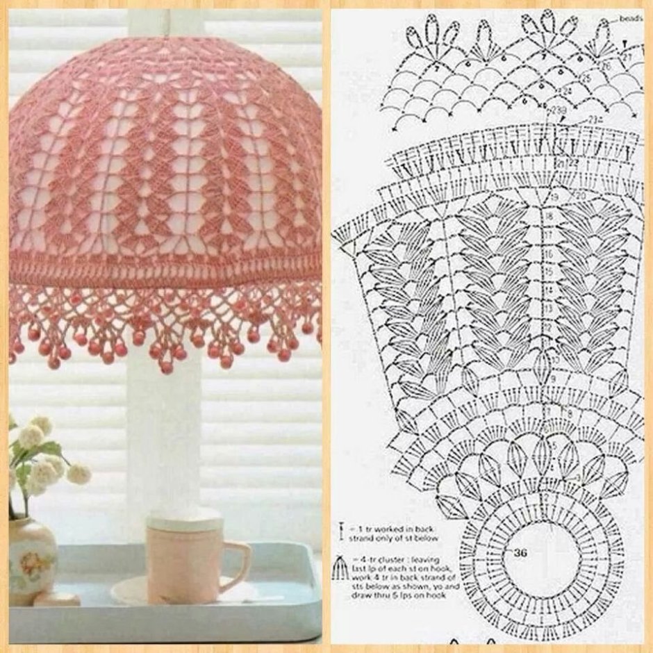 Вязание абажура крючком