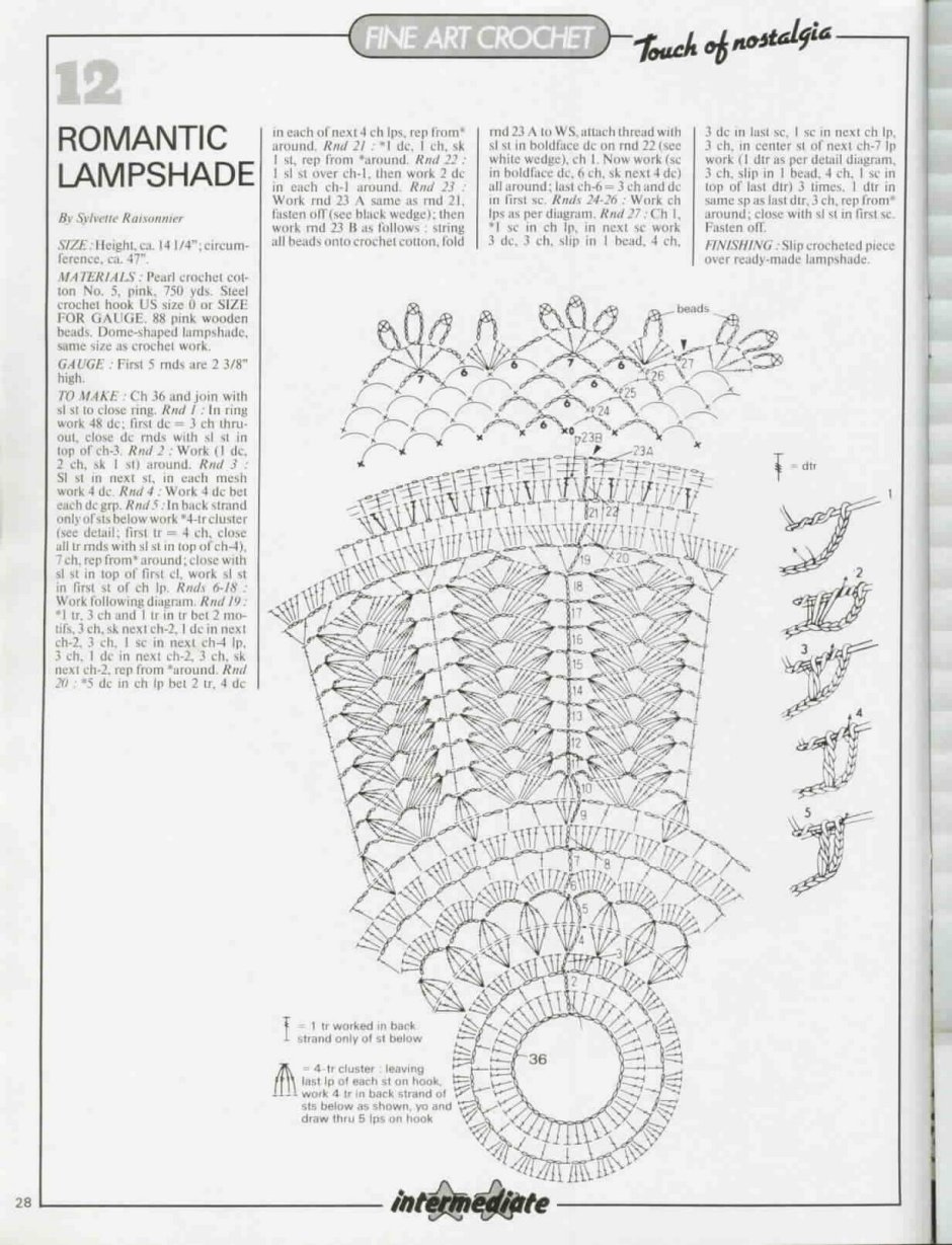 Абажур вязаный крючком