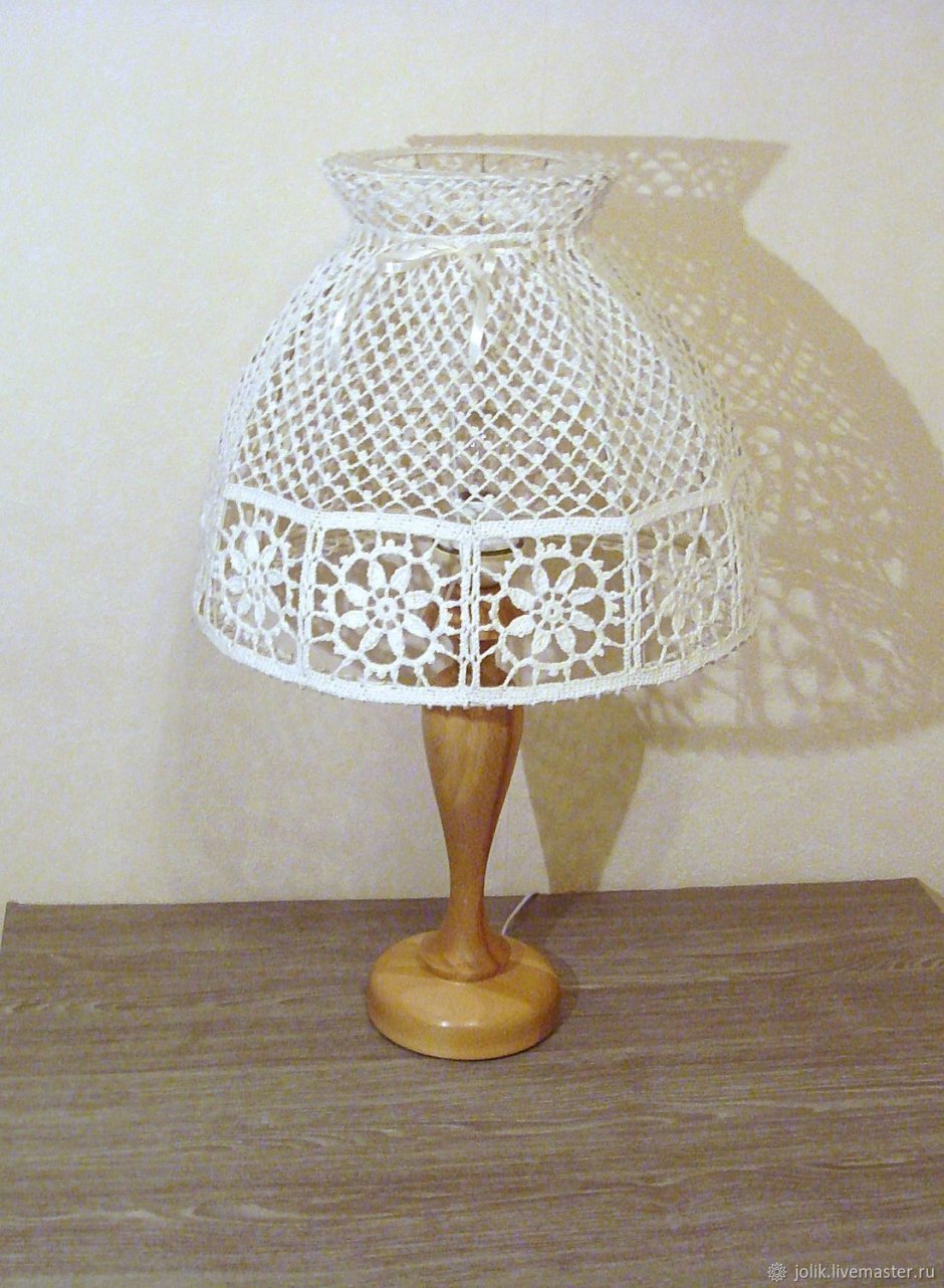 Вязаный абажур