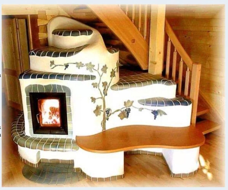 Печь с лежанкой в деревянном доме