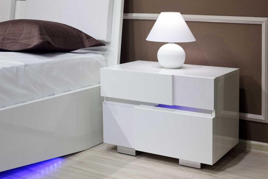 Тумба прикроватная este St011.2 глянец белый