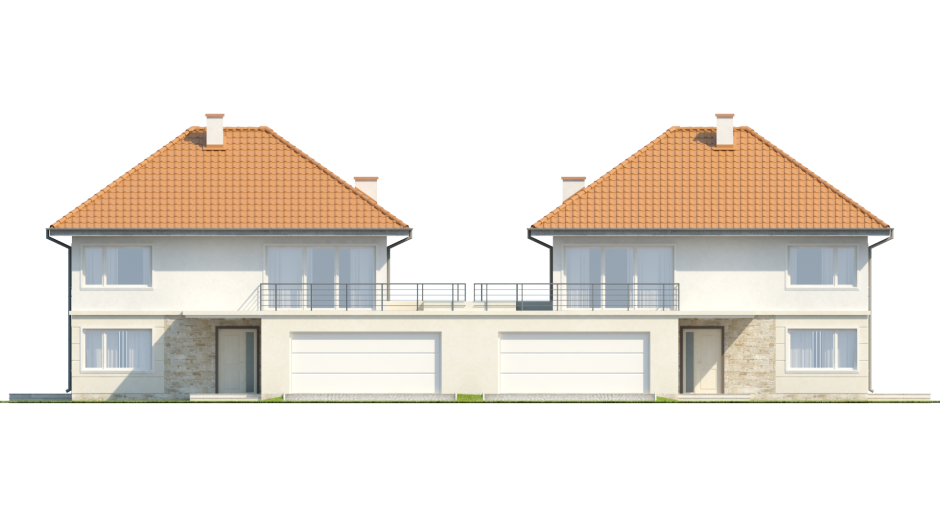 Двухквартирный дом с гаражом