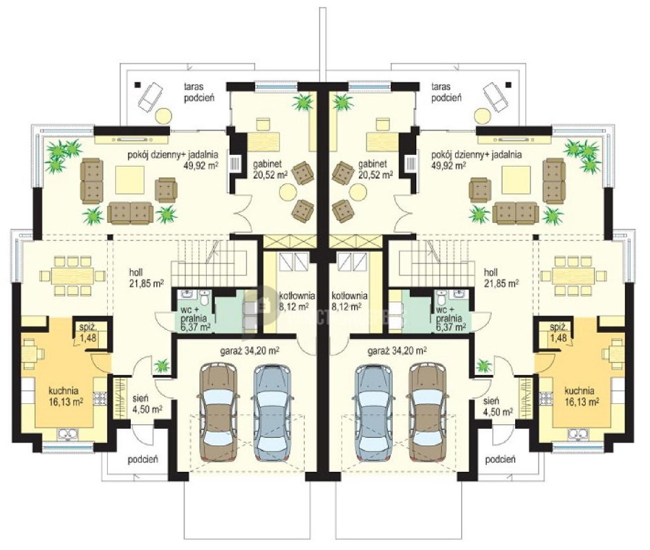 Коттедж на двух хозяев проекты