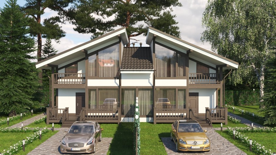 Каркасный дуплекс 160 м2