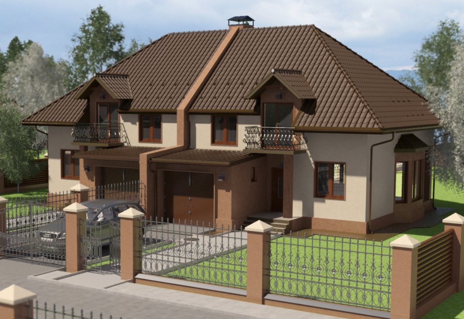 Кирпичный дом на 2 семьи