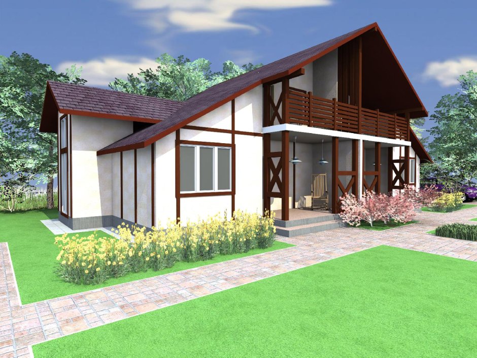 Каркасный дом на две семьи