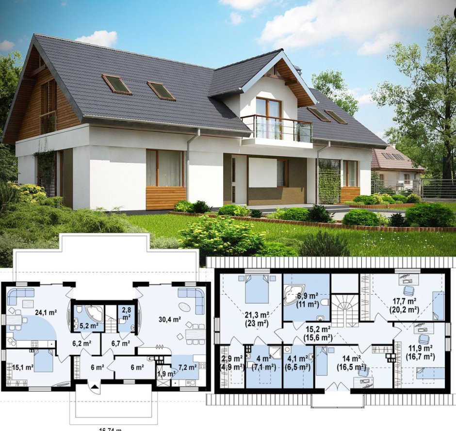 Двухквартирный дом план