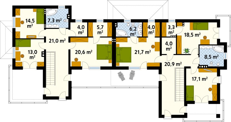 Дом на две семьи планировка