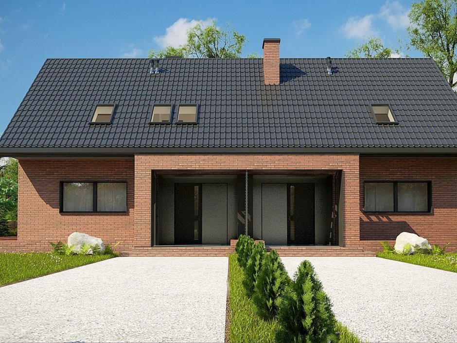 Небольшой домик с гаражом