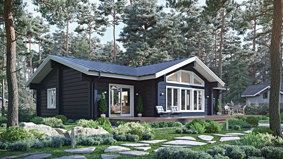 Дом из клееного бруса 1 этажный Kontio