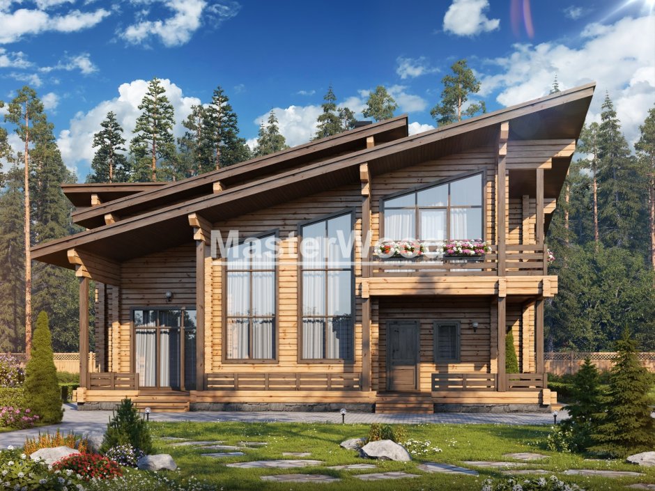 Скандинавский стиль домов и коттеджей из клееного бруса