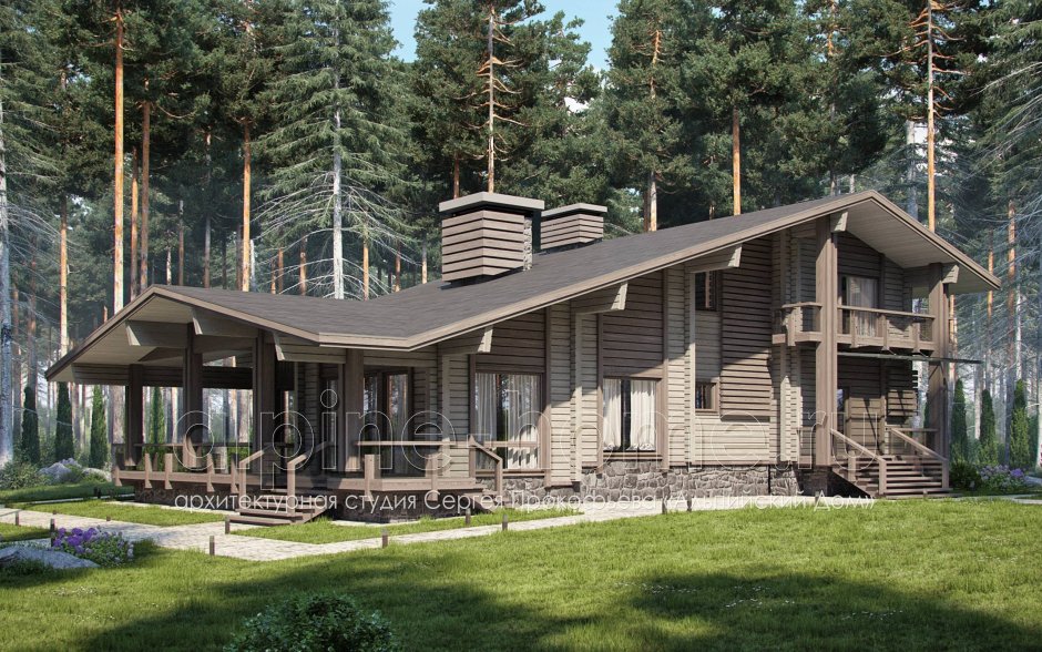 Дом из клееного бруса Альбатрос