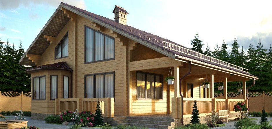 Проект Скандинавия из клееного бруса