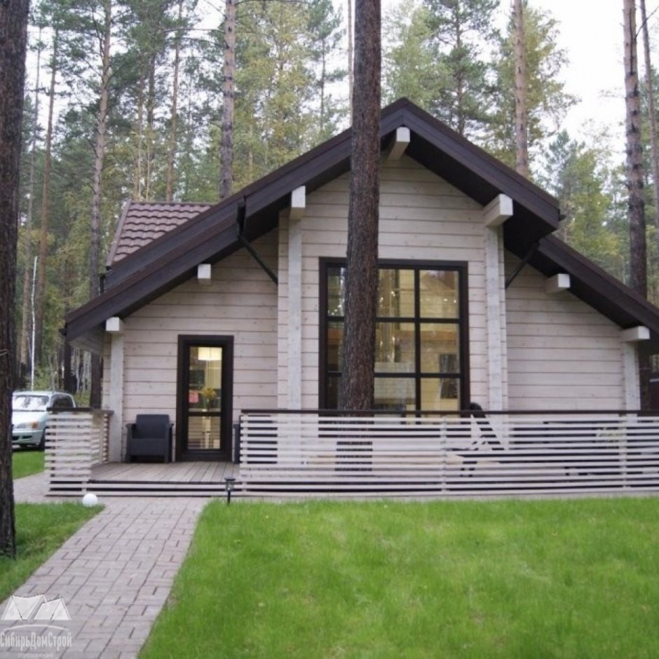 Дома из клееного бруса 150м2 Скандинавский
