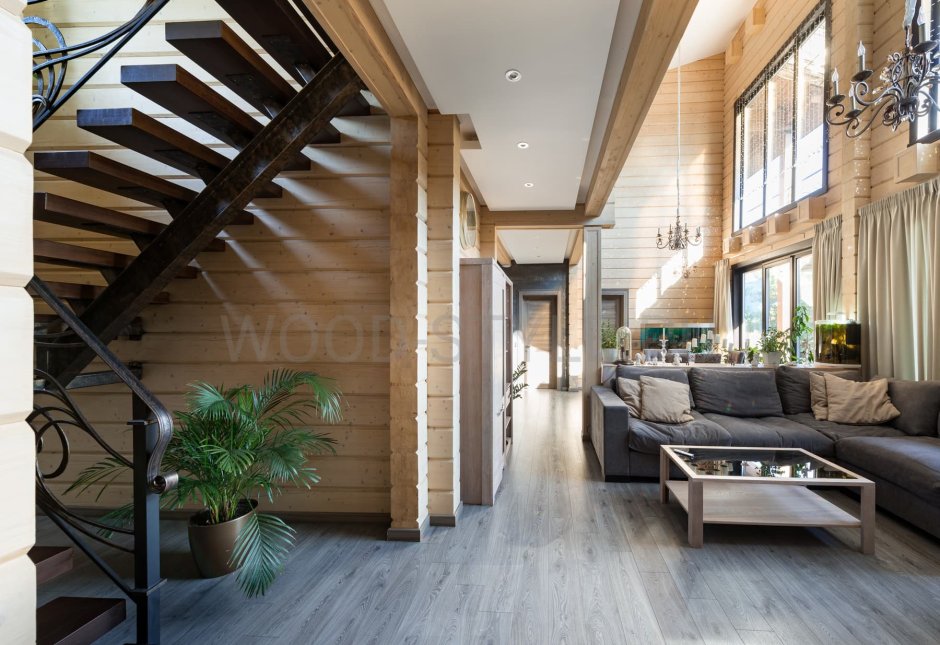 Дом из клееного бруса в скандинавском стиле