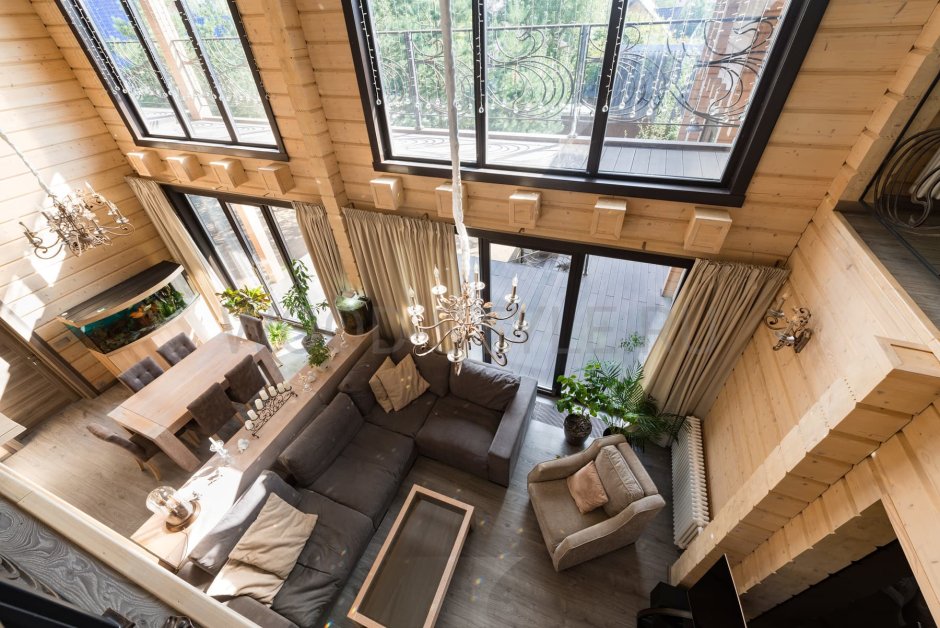 Дом из клееного бруса в скандинавском стиле