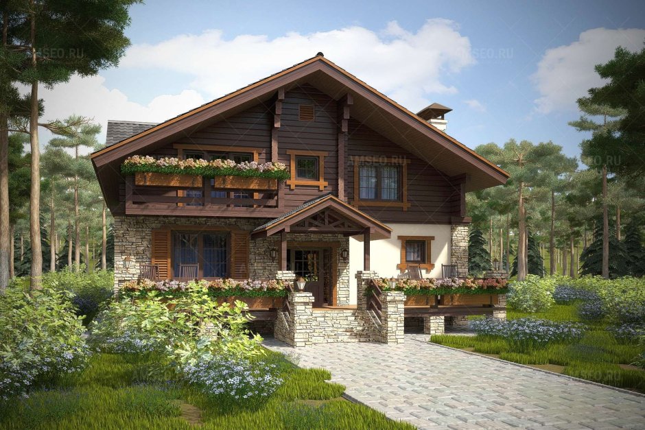 Дом 200кв в стиле Шале