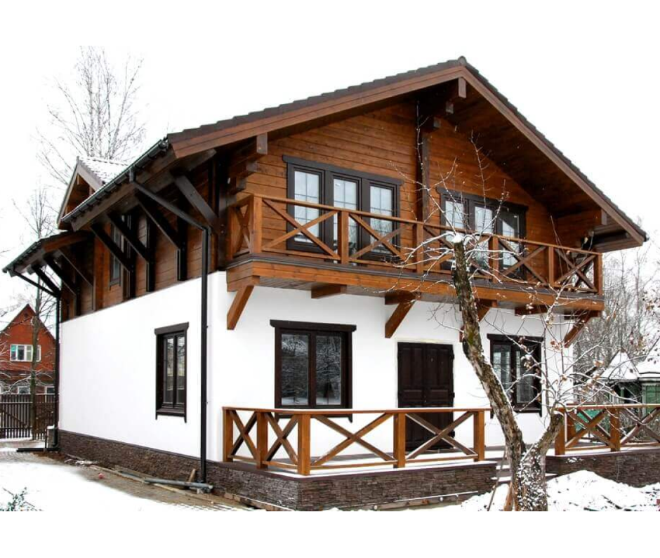 Баварский Шале камень и дерево