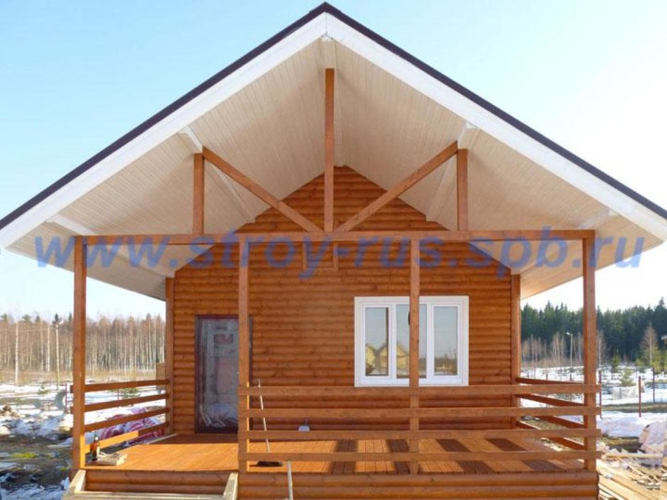 Дом с навесом для машины