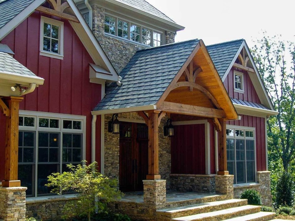 Двускатное крыльцо к дому