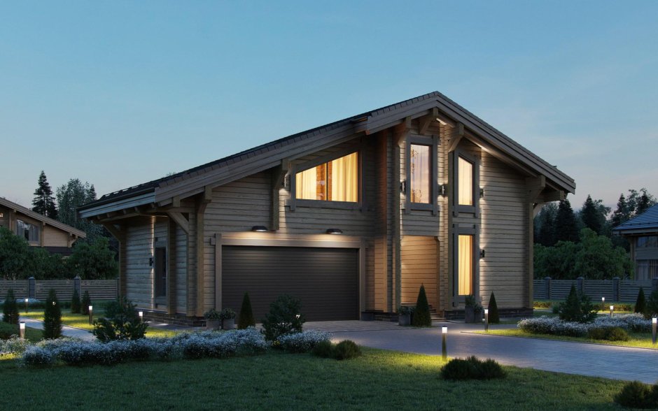 Гараж клееный брус