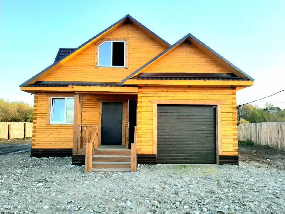 Дом из бруса с гаражом