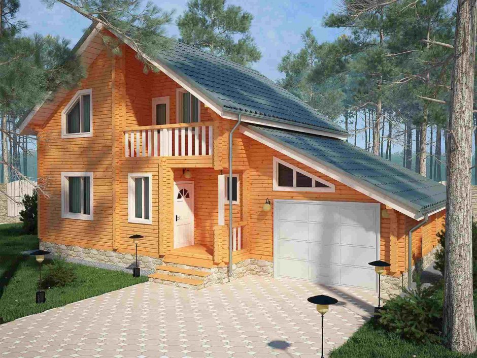 Дом с гаражом под одной крышей