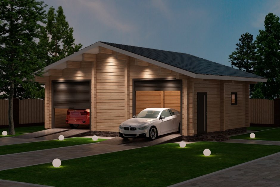 Гараж из бруса